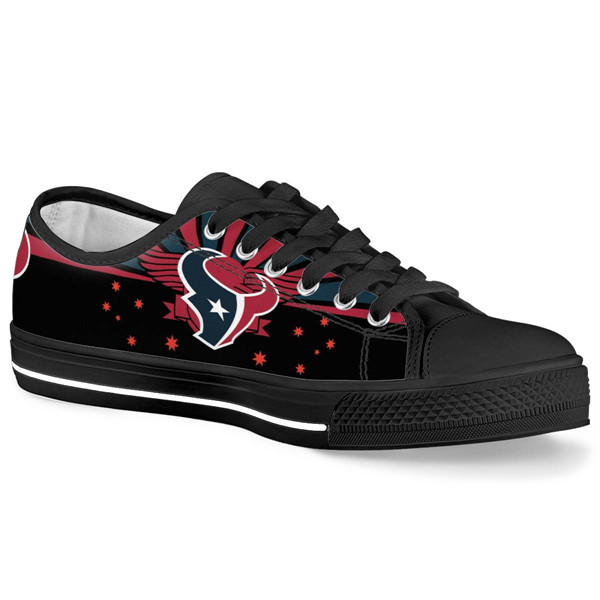 Women's Houston Texans Low Top Canvas Sneakers 007 Women's Houston Texans Low Top Canvas Sneakers 007